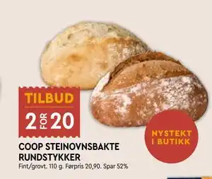 COOP STEINOVNSBAKTE RUNDSTYKKER