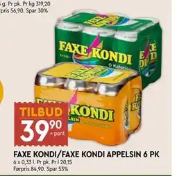 Coop Mega FAXE KONDI/FAXE KONDI APPELSIN 6 PK tilbud