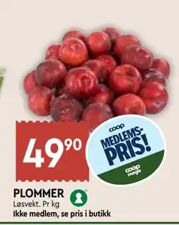 Coop Mega PLOMMER, Medlemspris tilbud