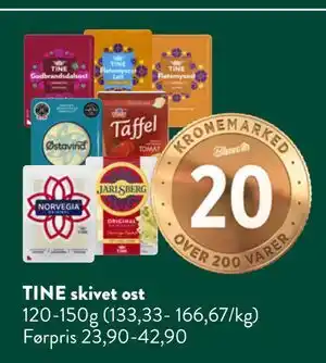 Jacobs TINE skivet ost tilbud