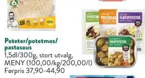 Jacobs Poteter/potetmos/ pastasaus tilbud