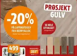 Byggmakker 20%. PÅ LAMINATGULV FRA BERRYALLOC tilbud