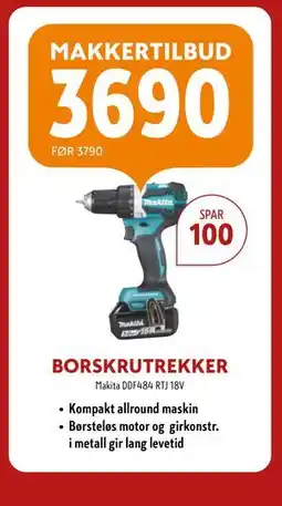Byggmakker BORSKRUTREKKER tilbud