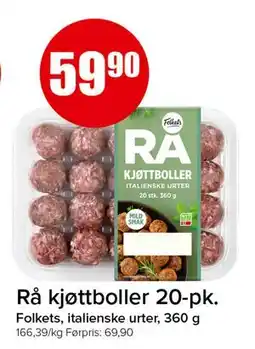Spar Rå kjøttboller 20-pk tilbud