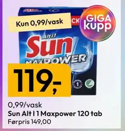 Gigaboks Sun Alt I 1 Maxpower 120 tab tilbud