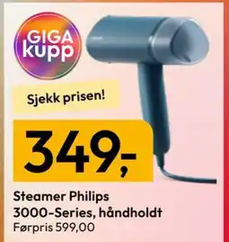 Gigaboks Steamer Philips 3000-Series, håndholdt tilbud