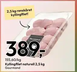 Gigaboks Kyllingfilet naturell 2,5 kg tilbud