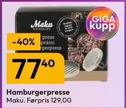 Gigaboks Hamburgerpresse tilbud