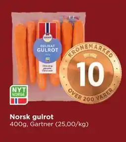Meny Norsk gulrot tilbud