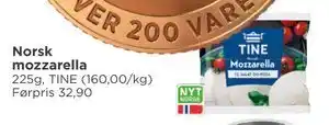 Meny Norsk mozzarella tilbud