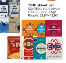 Meny TINE skivet ost tilbud