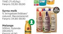 Meny Syrna melk tilbud