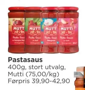 Meny Pastasaus tilbud