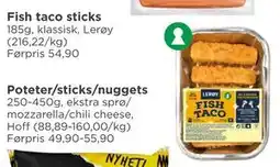 Meny Fish taco sticks tilbud