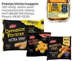 Meny Poteter/sticks/nuggets tilbud