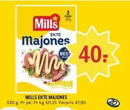 Coop Prix MILLS EKTE MAJONES tilbud