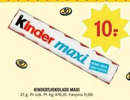 Coop Prix KINDERSJOKOLADE MAXI tilbud