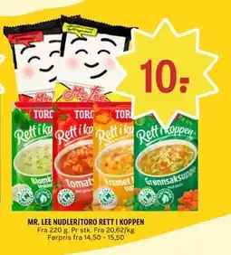 Coop Prix MR. LEE NUDLER/TORO RETT I KOPPEN tilbud