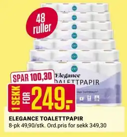 Europris ELEGANCE TOALETTPAPIR tilbud