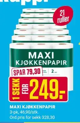 Europris MAXI KJØKKENPAPIR tilbud