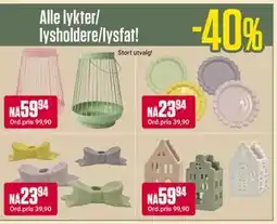 Europris Alle lykter/ lysholdere/lysfat! tilbud