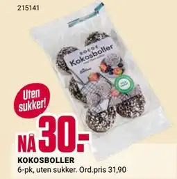 Europris KOKOSBOLLER tilbud