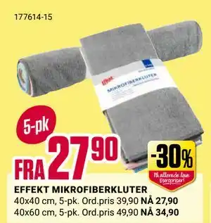 Europris EFFEKT MIKROFIBERKLUTER tilbud