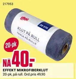 Europris EFFEKT MIKROFIBERKLUT tilbud