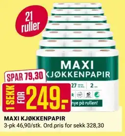 Europris MAXI KJØKKENPAPIR tilbud