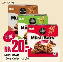Europris MÜSLIBAR tilbud