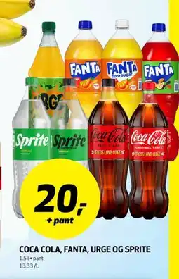 Bunnpris COCA COLA, FANTA, URGE OG SPRITE tilbud