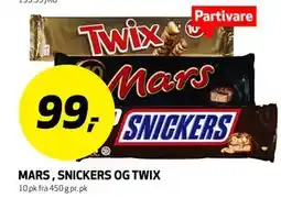 Bunnpris MARS, SNICKERS OG TWIX tilbud