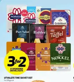 Bunnpris UTVALGTE TINE SKIVET OST tilbud