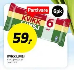 Bunnpris KVIKK LUNSJ tilbud
