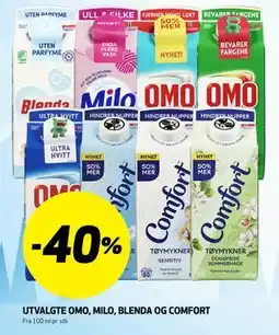 Bunnpris UTVALGTE OMO, MILO, BLENDA OG COMFORT tilbud