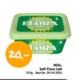 Havaristen Mills. Soft Flora Lett tilbud