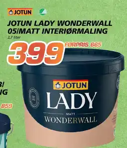 Coop Byggmix Jotun lady wonderwall 05/matt interiørmaling tilbud
