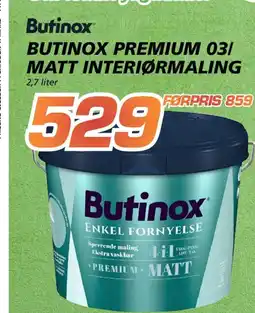 Coop Byggmix Butinox premium 03/ matt interiørmaling tilbud