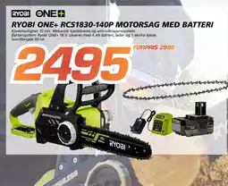 Coop Byggmix Ryobi one+ ryobi one+ rcs1830-140p motorsag med batteri tilbud