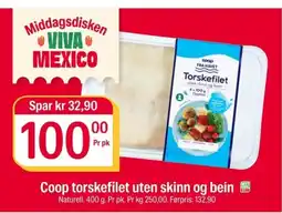 Coop Extra Coop torskefilet uten skinn og bein tilbud