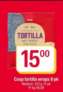 Coop Extra Coop tortilla wraps 8 pk tilbud