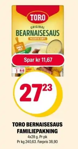 Coop Extra Toro bernaisesaus familiepakning tilbud