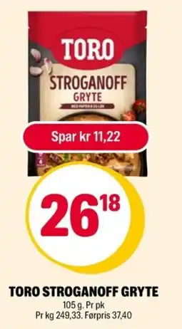 Coop Extra Toro stroganoff gryte tilbud