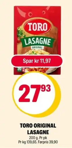 Coop Extra Toro original lasagne tilbud