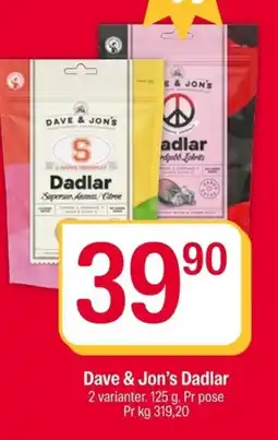 Coop Extra Dave & Jon's Dadlar tilbud
