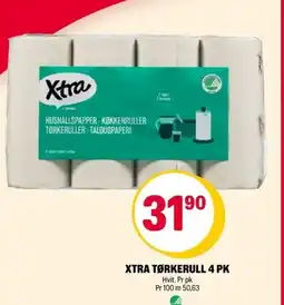 Coop Extra Xtra tørkerull 4 pk tilbud