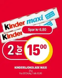 Coop Extra Kindersjokolade maxi tilbud