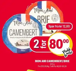 Coop Extra Mon Ami Camembert/brie tilbud