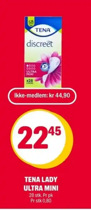 Coop Extra Tena lady ultra mini tilbud