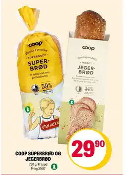 Coop Extra Coop superbrød og jegerbrød tilbud